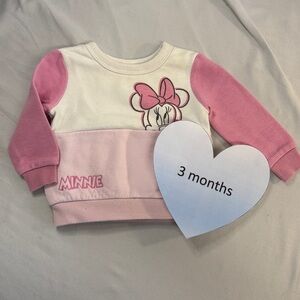 Disney - Minnie Mouse pullover sweatshirt/sweater. Size 3 & 6 months